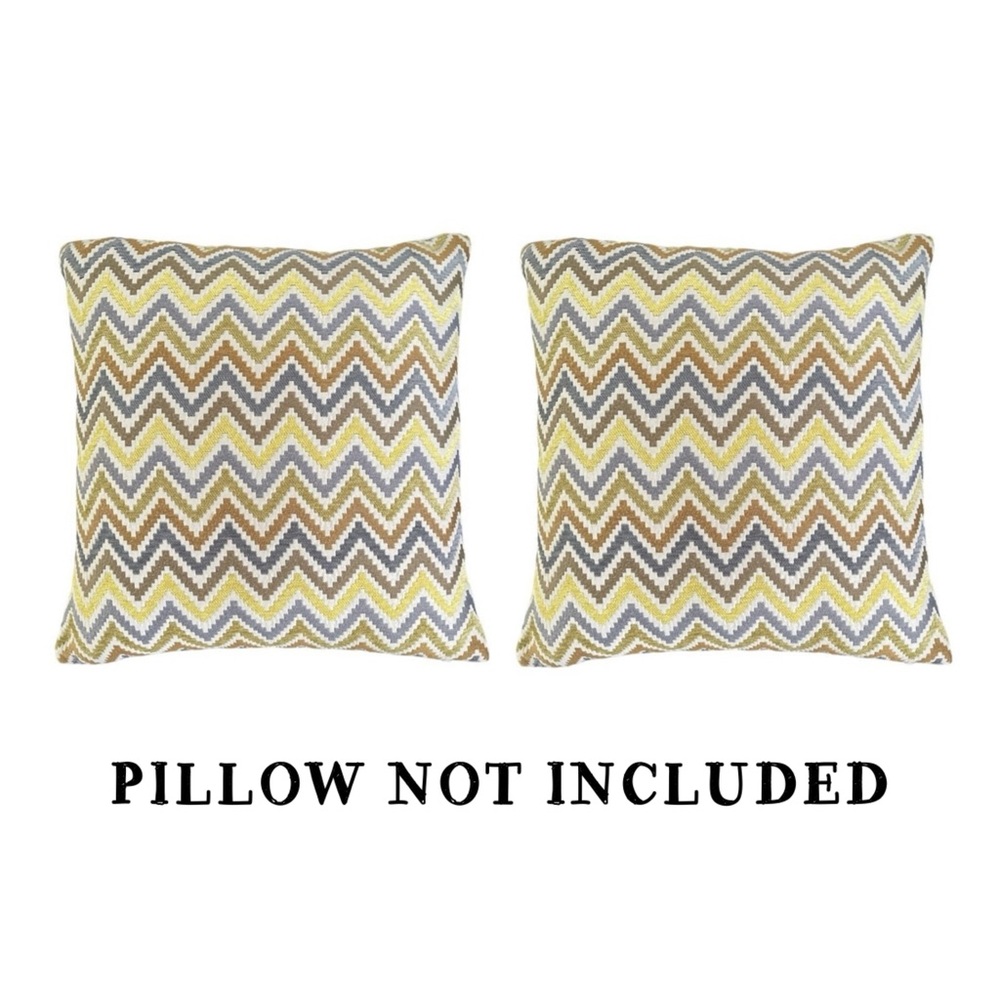 2pcs. 20”x19” RODEO HOME Geometric Chevron Accent Pillow Covers “NO PILLOW”